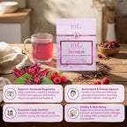 Hormone Balance Tea for Women – Raspberry Leaf, Dioscorea Persimilis, Hibiscus Tea Organic, Black Ginger for Menstrual Healthy Cycle Support, PMS & PCOS Support, Postpartum Recovery,30 Herbal Tea Bag