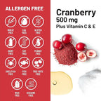 NatureWise Cranberry Pills for Women - 500mg Cranberry Extract (25:1) + Vitamin C & E - Cleansing Urinary Tract & Bladder - Vegan, Non-GMO, Sugar-Free - 60 Capsules[1-Month Supply]