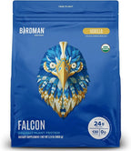 BIRDMAN Falcon Vegan Protein Powder Organic, Stevia & Sugar Free, Plant Based Protein, Low Carb, Dairy Free, Keto, Non Whey Protein, Probiotic, Pea Protein | Vanilla Flavor - 60 Servings - 3.9 lb