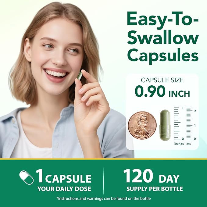 Chlorophyll Capsules Body Deodorizing Supplement for Daily Internal Freshness Support | Natural Botanical Blend for Routine Odor Balance, Gut Wellness, and Clean Inner Feeling | 120 Capsules