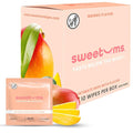 Sweetums Feminine Wipes For Women, Individually Wrapped - pH Balanced Flavored Intimate Wipes - Mango, Pack of 10