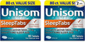 Unisom SleepTabs, Nighttime Sleep-aid, Doxylamine Succinate, 80 Tablets, 2 pk