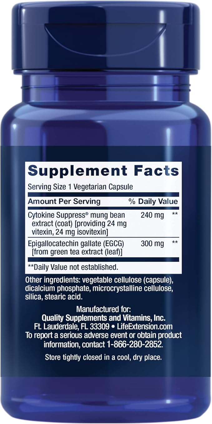 Life Extension Cytokine Suppress with EGCG,30 Count (Pack of 2)