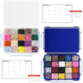 20 Compartment Large Pill Case, Combo of Clear & UV Protected Blue, Airtight & Waterproof Silicone Seal, Spill Proof, Medication Maps & Medical Alert Card (Combo Pack - 1 Blue & 1 Clear)
