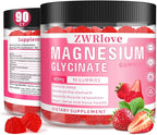 Magnesium Glycinate Gummies 400 mg with Ashwagandha,Magnesium Malate & L-Theanine for Women Men & Kids Adults,Chewable Complex Supplements for Sleep,Calm,Nerves,Heart,Muscles,90 Count
