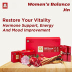 JUNG Kwan Jang Korean Red Ginseng Women's Balance Premium, HWA AE RAK JIN Natural Menopause Supplements for Women, Korean Red Ginseng Drink, Energy Boost, Enhance Circulation - 30 Pouches