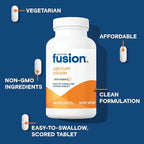 Bariatric Fusion Non Chewable Calcium Citrate with Vitamin D3 Tablet | Easy to Swallow 600 mg Calcium Supplement with Vitamin D to Increase Absorption* | 180 Tablets
