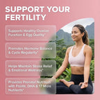 Clean Nutraceuticals Myo-Inositol & D-Chiro Inositol 2050mg Fertility Supplement 40:1 Ratio - Prenatal Vitamins for Women with Ashwagandha Maca Root Vitex Chasteberry Iron DHA Folic Acid DIM Zinc (1)