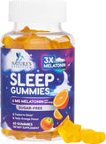 Melatonin Sleep Gummies - 6mg Per Serving - Sugar-Free Sleep Support Melatonin Gummy for Adults - Extra Strength Sleeping Gummy Supplement - Supports Restful Sleep - Tasty Orange Flavor - 60 Gummies