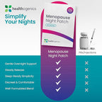 Menopause Night Relief Patch – Doctor-Formulated Transdermal Patch with Valerian, L-Methylfolate & Black Cohosh for Restful Sleep & Overnight Balance – 30-Day Supply