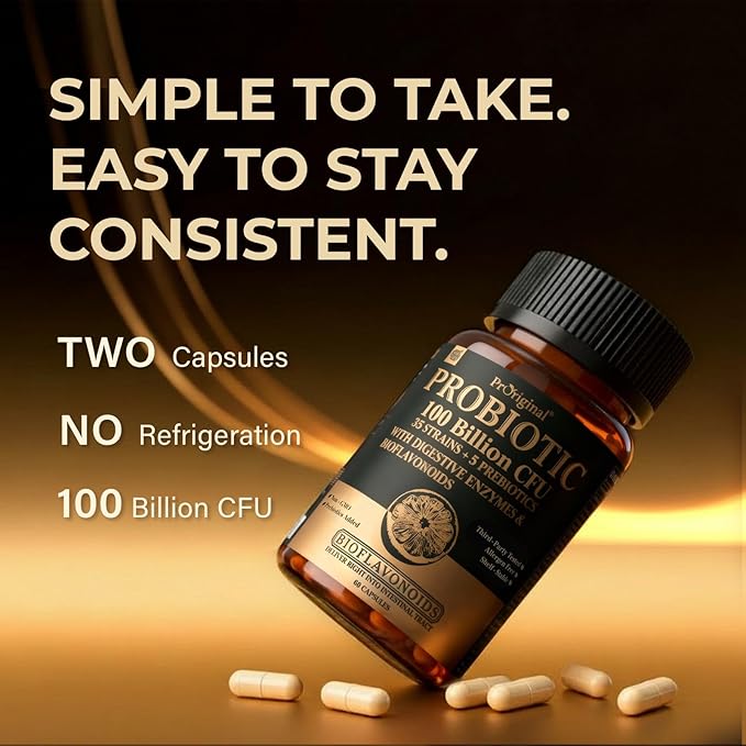 Probiotics with Prebiotics for Men and Women - 35 Strains Probiotic 100 Billion CFU for Gut & Digestive Health, Vegan Acidophilus Probiotics Supplement, Non-GMO Raw Probiotic 120 Caps