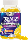 Hydration Electrolyte Gummies - Daily Liquid Replenisher Gummy - Electrolyte Multiplier with Minerals, Potassium & Real Salt - Vegan, Non-GMO - Tasty Lemon Flavor Hydration Electrolytes - 120 Gummies