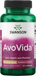 Swanson AvoVida - Natural Supplement Promoting Joint Health & Mobility - Avocado & Soybean Unsaponifiables to Support Cartilage & Tissue Health - (60 Capsules, 300mg Each) (1 Pack)