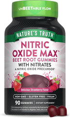 Nature's Truth Nitric Oxide Beet Root Gummies | 90 Count | with Nitrates | for Men and Women | Vegan, Non-GMO & Gluten Free Supplement