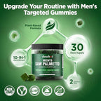 duwhot Saw Palmetto Gummies for Men, Organic Saw Palmetto with Pumpkin Seed Oil for Men Overall Health, Enhanced with Pygeum, Nettle, Sugar-Free, Vegan, 60 Chewables
