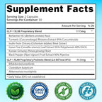 GLP-1 XLR8 Supplement for Weight Loss, Digestion, Constipation, Bloating Relief with Akkermansia 2.6 Billion AFU Live Prebiotic Probiotic Postbiotic Gut Health + Berberine for Women Men 360 Capsules