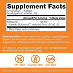 Doctor's Best Kaneka Ubiquinol 100 mg Supplement for Men & Women - Reduced Form CoQ10, Coenzyme Q10 100mg for Antioxidant & Heart Health Support, Non GMO, Gluten Free, Soy Free - 60 Softgels