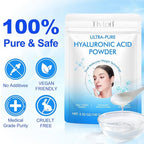 2 Pack Hyaluronic Acid Powder for Skin – High Molecular Weight, Deeply Hydrating, Cosmetic Grade Water-Soluble Powder, Vegan, Gluten-Free, Ideal for DIY Serums & Creams, 7.6oz