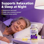 Magnesium Glycinate 400mg Softgels, Small Easy to Swallow High Absorption Magnesium Supplement, with Vitamin D3 & K2 for Sleep Relax Calm Muscle Bone* Health, 120 Gelcaps