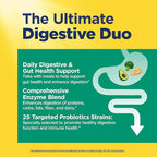 Renew Life Digestive Duo Probiotic and Enzymes Vegetarian Capsules, Probiotic Promotes Digestive Health, Fast-Acting Enzymes Aid Digestion, With Soothing Herbs - 30 Count