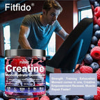 Creatine Monohydrate Gummies Complex 8000mg for Men and Women, Containing L-carnitine & Taurine, Build Muscle, Boost Energy, Faster Recovery, Sugar Free & Vegan, Raspberry & Blackberry, 120 Count