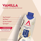 Atkins Vanilla High Protein Shake, 15g Protein, Low Glycemic, Low Carb and Low Sugar Protein Shakes, Keto Friendly Ready to Drink Shakes, 12 Vanilla Flavored Protein Shakes