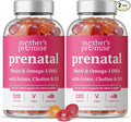 Prenatal Vitamin Gummies with DHA | Vegan Prenatal Vitamins for Women with Omega 3, Folate, Choline & D3, Pregnancy Vitamins for Fetal Development | Gummy Multivitamin Supplement, 120 Count (2-Pack)