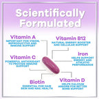 Multivitamin For Women - Complete Daily Woman's Multivitamins with Biotin, Calcium, Folic Acid, Iron, Zinc, Vitamin A, C, D, E & B Vitamins, Women's Hair Skin and Nails Supplements - 60 Softgels