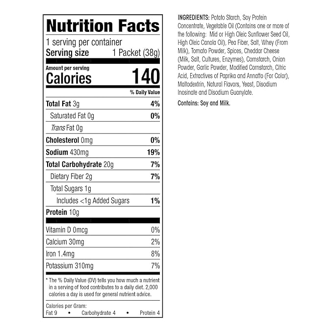 WonderSlim Protein Snack Chips, Pizza, Low Fat & Gluten Free (10ct)