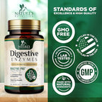 Digestive Enzymes - Super Digestive Multi Enzyme Complex for Bloating & Gut Health Support with Bromelain, Papain, Probiotics & Prebiotics - Digestion Health Support for Women & Men - 60 Capsules
