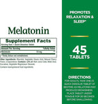 Nature's Bounty Melatonin, 100% Drug Free Sleep Aid, Dietary Supplement, Promotes Relaxation and Sleep Health, 10mg, 45 Quick Dissolve Tablets (Pack of 3)
