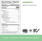 Sprout Living Organic Pea Protein Powder, Unflavored, 20 Grams of Plant Based Organic Protein Powder Without Artificial Sweeteners, Non Dairy, Non-GMO, Vegan, Gluten Free (5 Pound, 95 Servings)