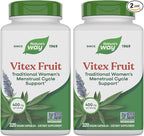 Nature's Way Vitex Fruit, Traditional Menstrual Cycle Support*, Traditional Women's Health Support*, Chasteberry Supplement for Women, Vegan, 320 Capsules (Packaging May Vary),(Pack of 2)