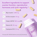 Premom Inositol Plus - 2000mg Myo-Inositol & 50mg D-Chiro Inositol, CoQ10, Folate & Vitamin D3-40:1 Ratio - Supports Hormonal Balance, Ovarian & Reproductive Health - 30 Day Supply