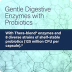 Enzyme Science - Complete Digestion, Full Support for Digestive Health and Help Reducing Gas, Bloating, Indigestion, and Irregularity with 125 Billion CFU Probiotics, Vegetarian, 90 Capsules