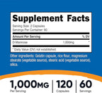 Nutricost D-Mannose 500 mg, 120 Caps (3 Bottles) - 1000mg Per Serving, Non-GMO and Gluten Free