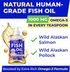 PAWFECTCHEW Fish Oil for Dogs - Natural Omega-3 - Skin & Coat Support - Liquid Food Supplement for Pets - Natural EPA + DHA Fatty Acids for Joints, Immune & Heart Health 16 fl oz