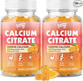 Calcium Citrate Gummies 1200 mg with Vitamin D3, K2, Magnesium, Zinc, Bone Support for Bones, Muscles & Joints,Immunity & Memory Support, 120 Count