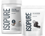 Isopure Bundle of Zero Carb 100% Pure Whey Isolate Protein Powder, Cookies & Cream, 25g Protein Per Serving, 1 Lb, 15 Servings + Isopure 100% Pure Creatine Monohydrate Powder, 100 Servings