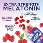 Melatonin Sleep Gummies - 12mg Per Serving - Extra Strength Sleep Support Melatonin Gummy for Adults - Vegan Sleeping Gummy Supplement to Support Restful Sleep - Tasty Berry Flavor - 120 Gummies