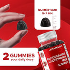 Vitamatic Glucosamine Chondroitin Gummies with MSM & Vitamin E – Joint Support – 60 Pectin-Based Gummies per Bottle – Pack of 2 (Total 120 Count)