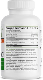 Bronson Turmeric Curcumin Extra Strength - Antioxidant, Joint & Digestion Support with BioPerine, Non-GMO, 90 Vegetarian Capsules