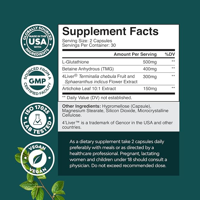 Pro Liver Support Supplement - 2X More Effective Than Milk Thistle - Advanced Liver Health Supplement with Clinically Tested 4’Liver Cleanse Detox & Repair Support - 60 Count (Pack of 3)