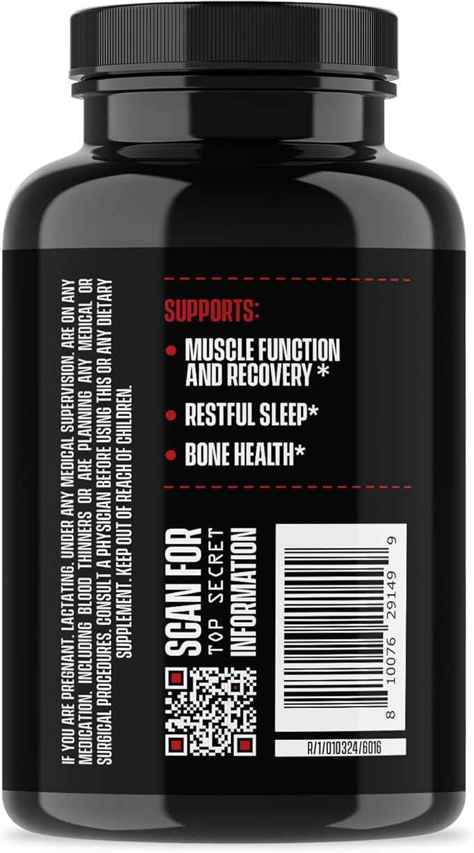 Jocko Fuel Magnesium Complex Supplement - Magnesium Glycinate, Citrate, & Taurate Capsules Dietary Supplement for Muscle Recovery & Relaxation, Heart, Nerve, Bone Support, & Sleep 30-Day Supply