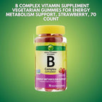 KP+ Vitamin B Complex | 70 Vegetarian Gummies | Supports Energy Metabolism & Nervous System Health | Strawberry Flavor | Pack of 2