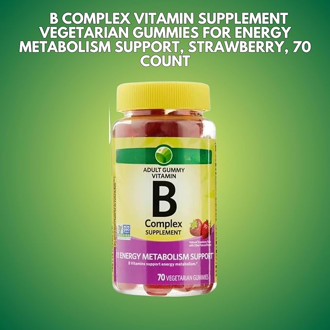 KP+ Vitamin B Complex | 70 Vegetarian Gummies | Supports Energy Metabolism & Nervous System Health | Strawberry Flavor | Pack of 2