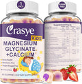Magnesium Glycinate + Calcium Gummies for Kids Sugar Free Magnesium Gummy Kids Sleep Gummies Melatonin Free Magnesium Supplement for Children Zzz & Relax, Brain, Bone