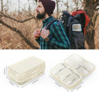 FYY Weekly Pill Organizer with Labels,8 Compartments Travel Daily Pill Case Airtight Moistureproof Large Pill Box to Hold Vitamins, Fish Oil, Supplements,Cotton Swab and Bandages-Beige