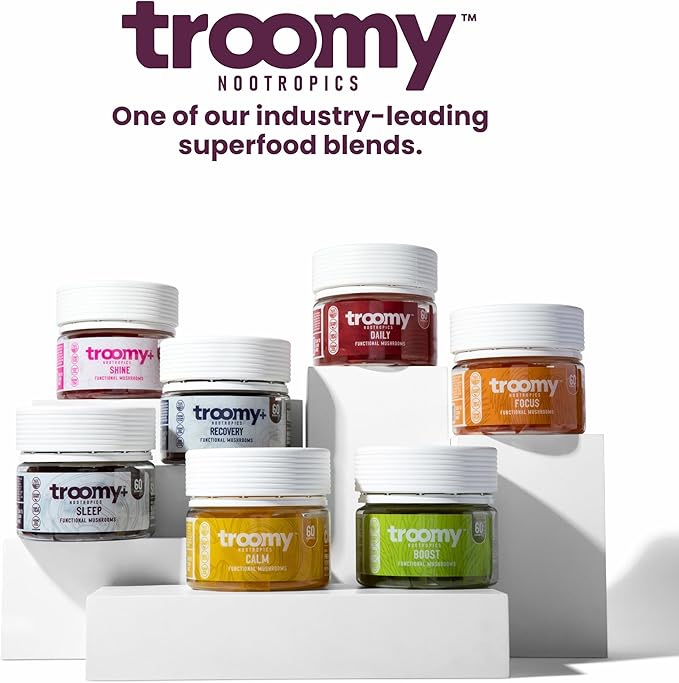 Troomy Sleep Gummies for Adults and Kids, Great Tasting Black Raspberry, Red Reishi Mushroom, Easy Restful Natural Sleep Aid, 30 Count