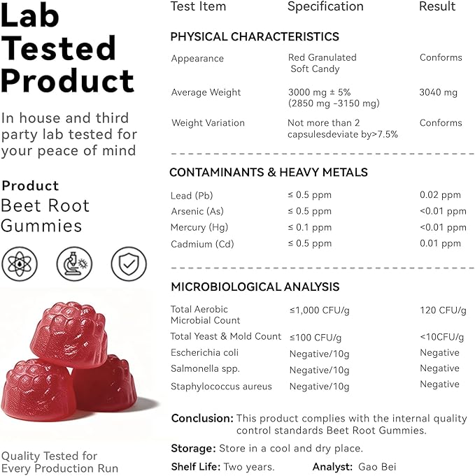 Beet Root Gummies – Beetroot Gummies for Circulation, Heart & Blood Pressure Support, Nitric Oxide Beets Gummies with Grape Seed, L-Theanine for Calm Mood, Sugar-Free Vegan, 30:1 Extract, 60 Count